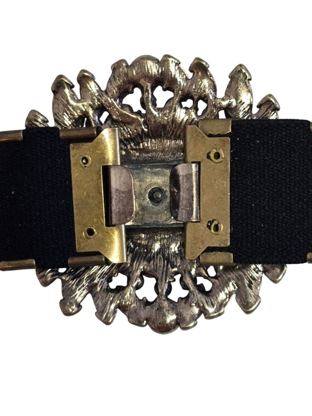 Vintage Jeweled and Metal Floral Belt Adjustable 33"  Boho Fairy READ - Picture 6 of 11